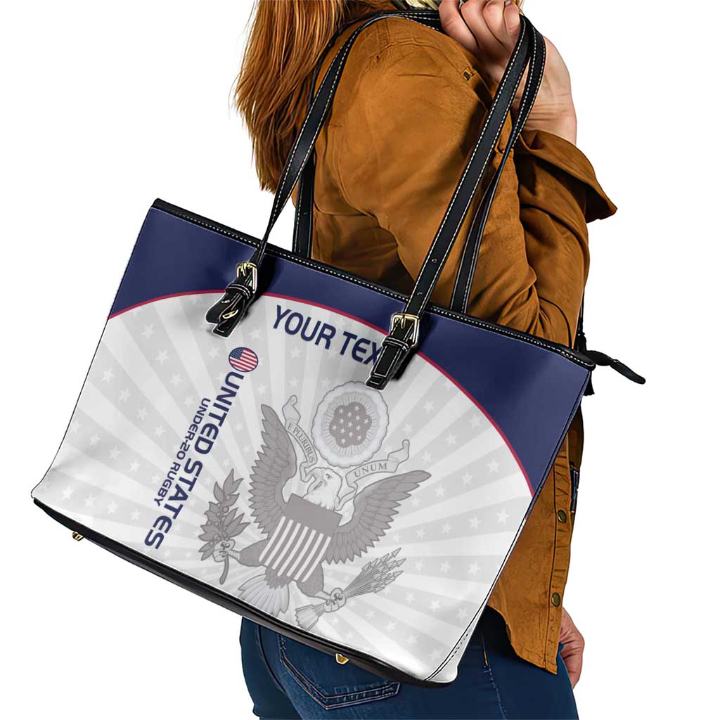 Custom United States Rugby Leather Tote Bag 2024 Go Champions Eagles LT14