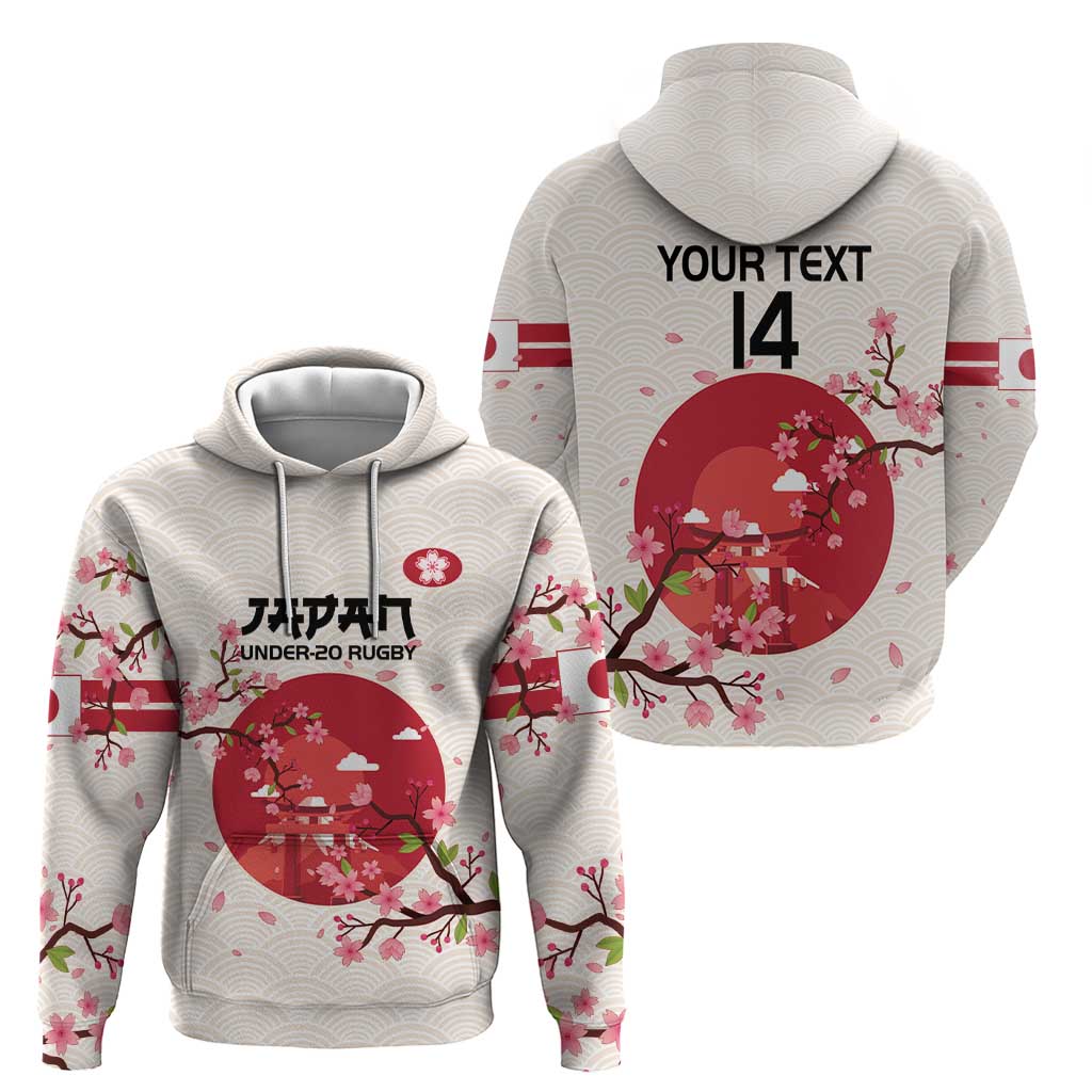 Custom Japan Rugby Hoodie 2024 Go Champions Cherry Blossoms LT14