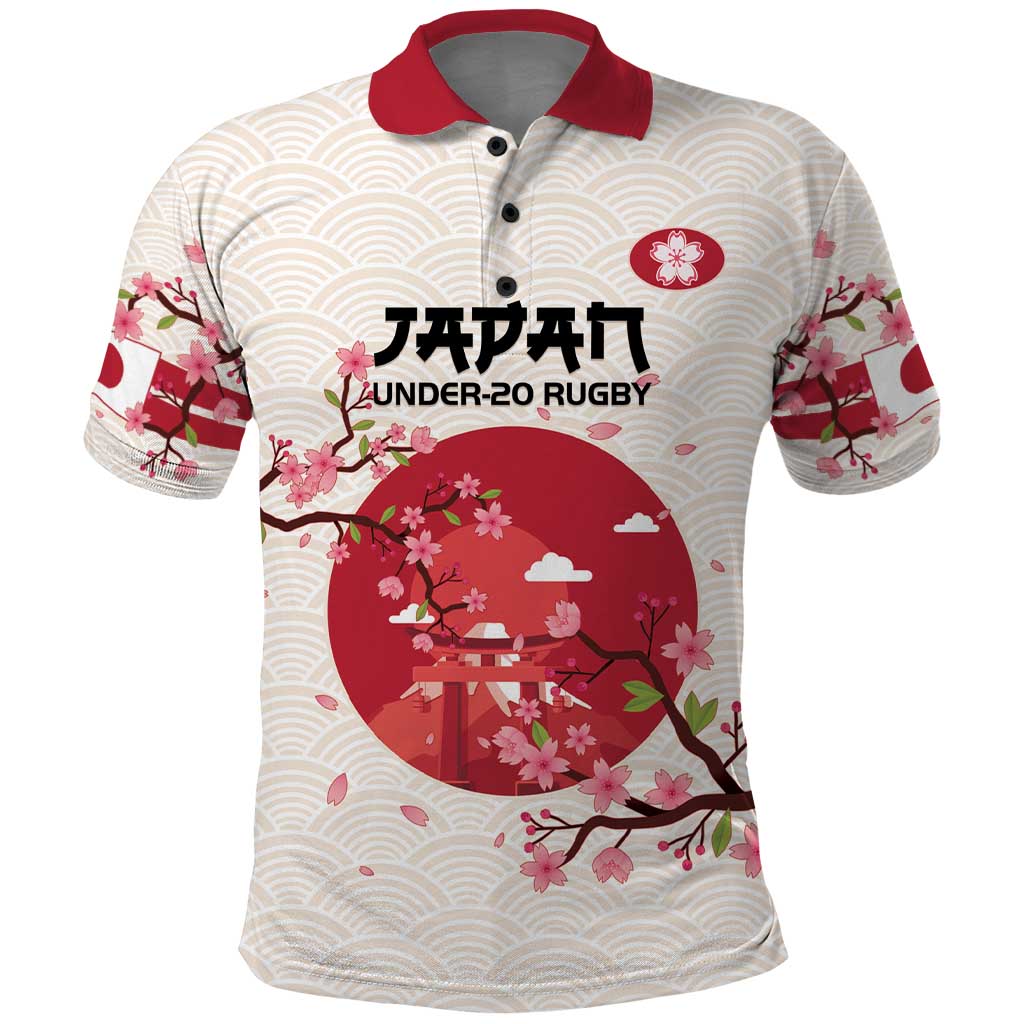 Custom Japan Rugby Polo Shirt 2024 Go Champions Cherry Blossoms LT14