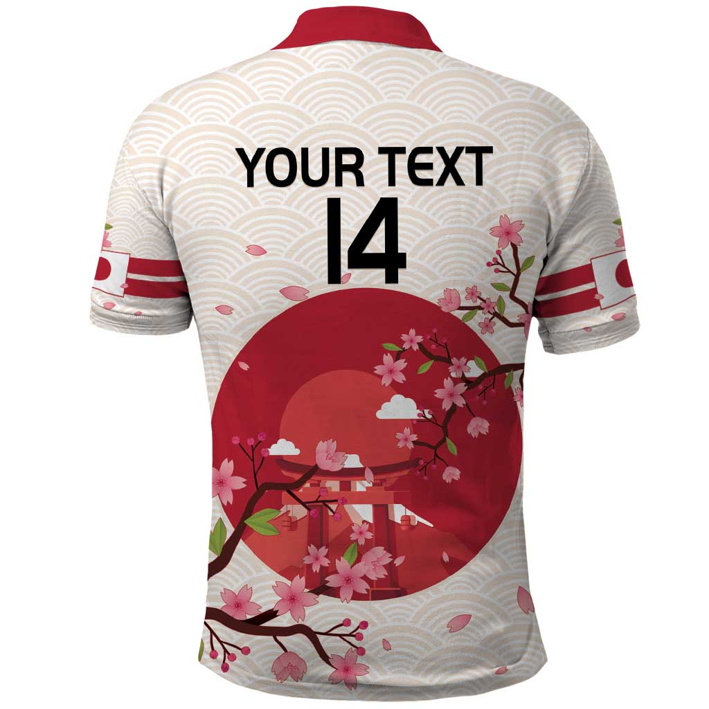 Custom Japan Rugby Polo Shirt 2024 Go Champions Cherry Blossoms LT14