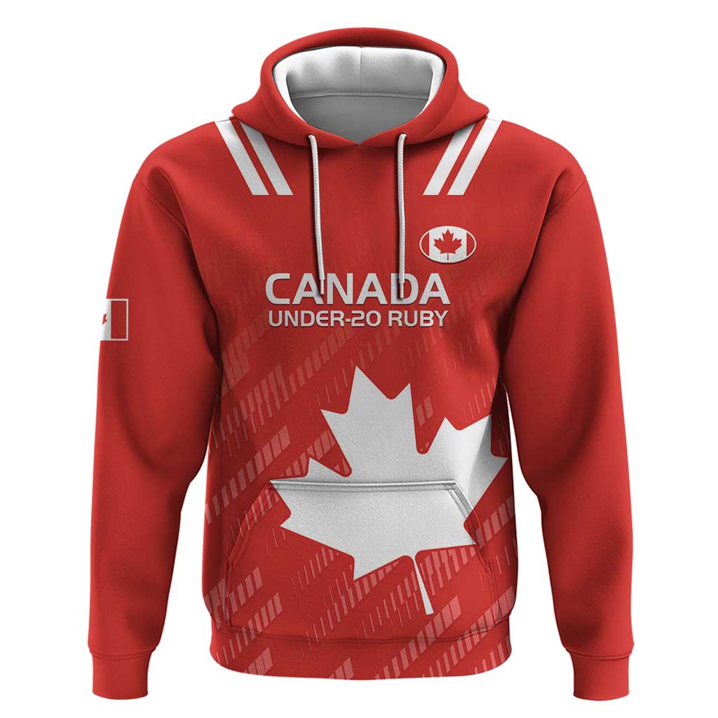 Custom Canada Rugby Hoodie 2024 Go Champions Maple Leaf LT14