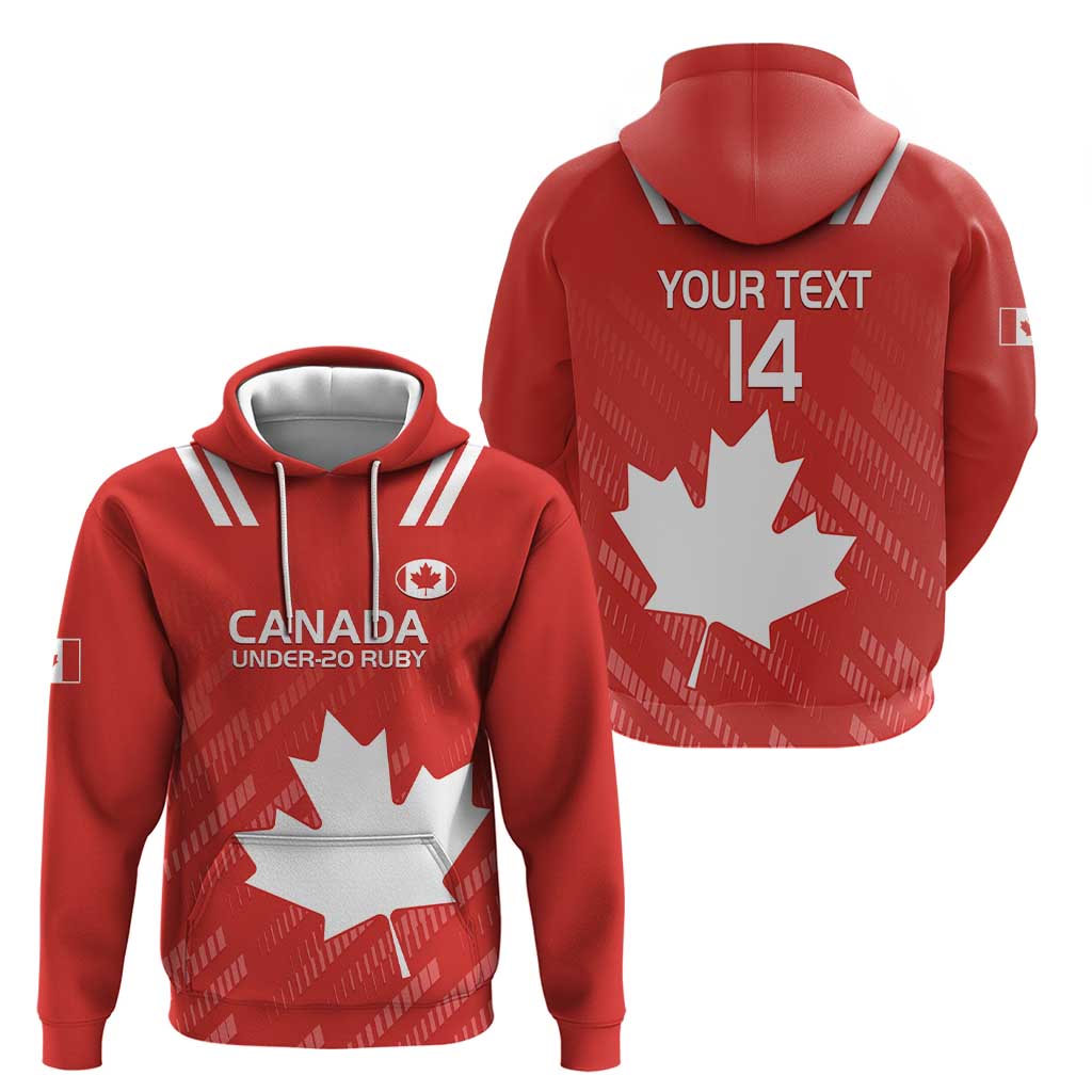 Custom Canada Rugby Hoodie 2024 Go Champions Maple Leaf LT14