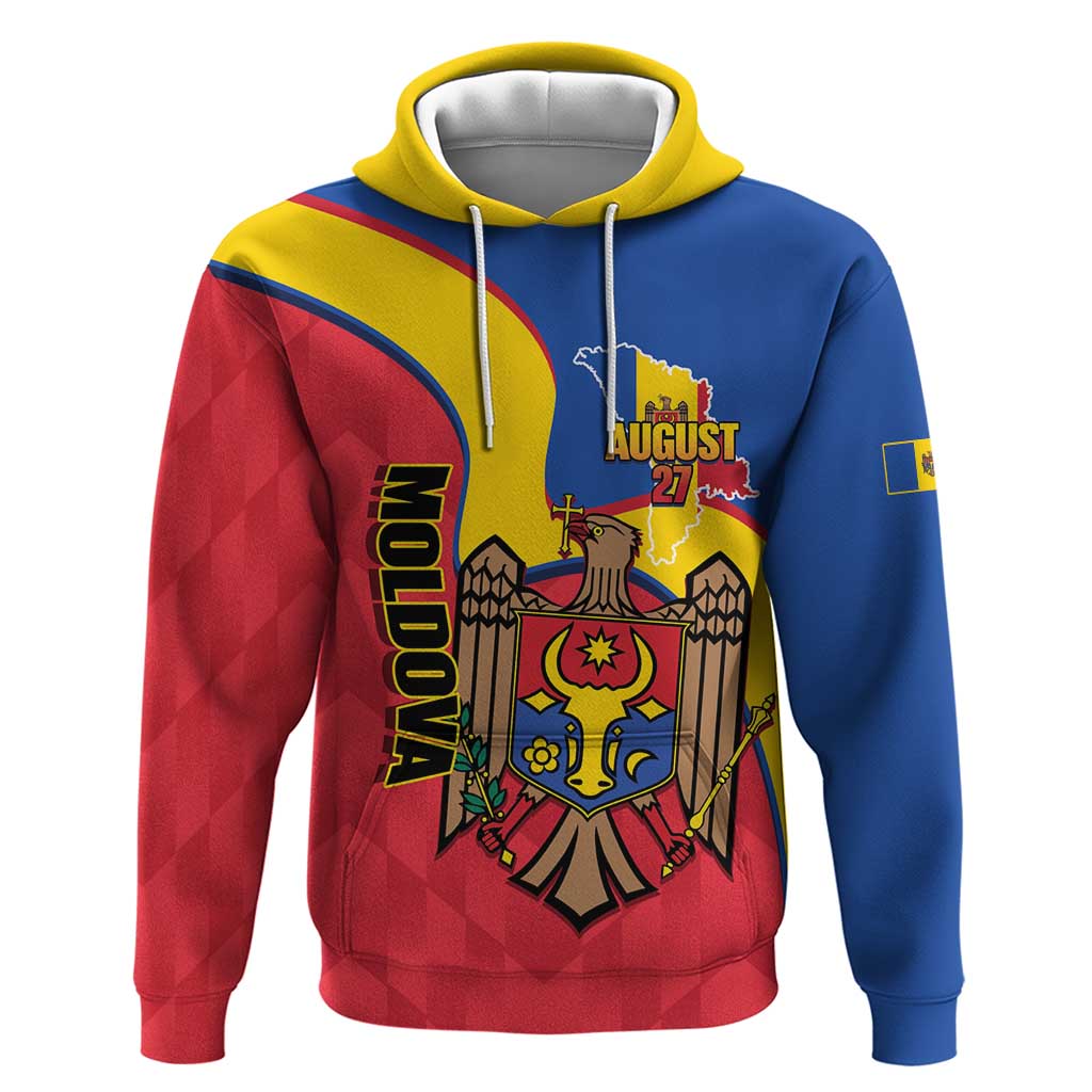 Moldova Independence Day Hoodie August 27 One People One Nation LT14