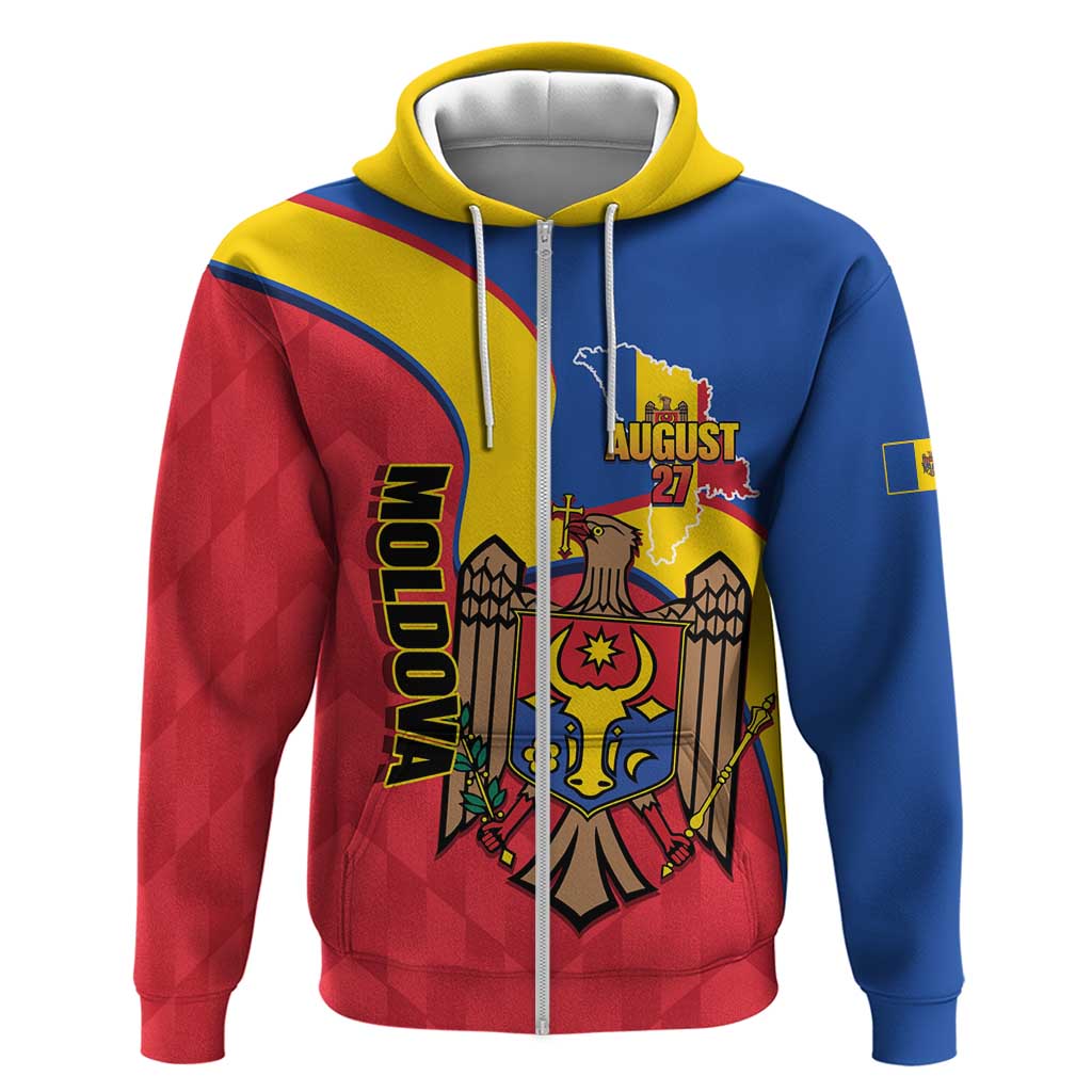 Moldova Independence Day Hoodie August 27 One People One Nation LT14