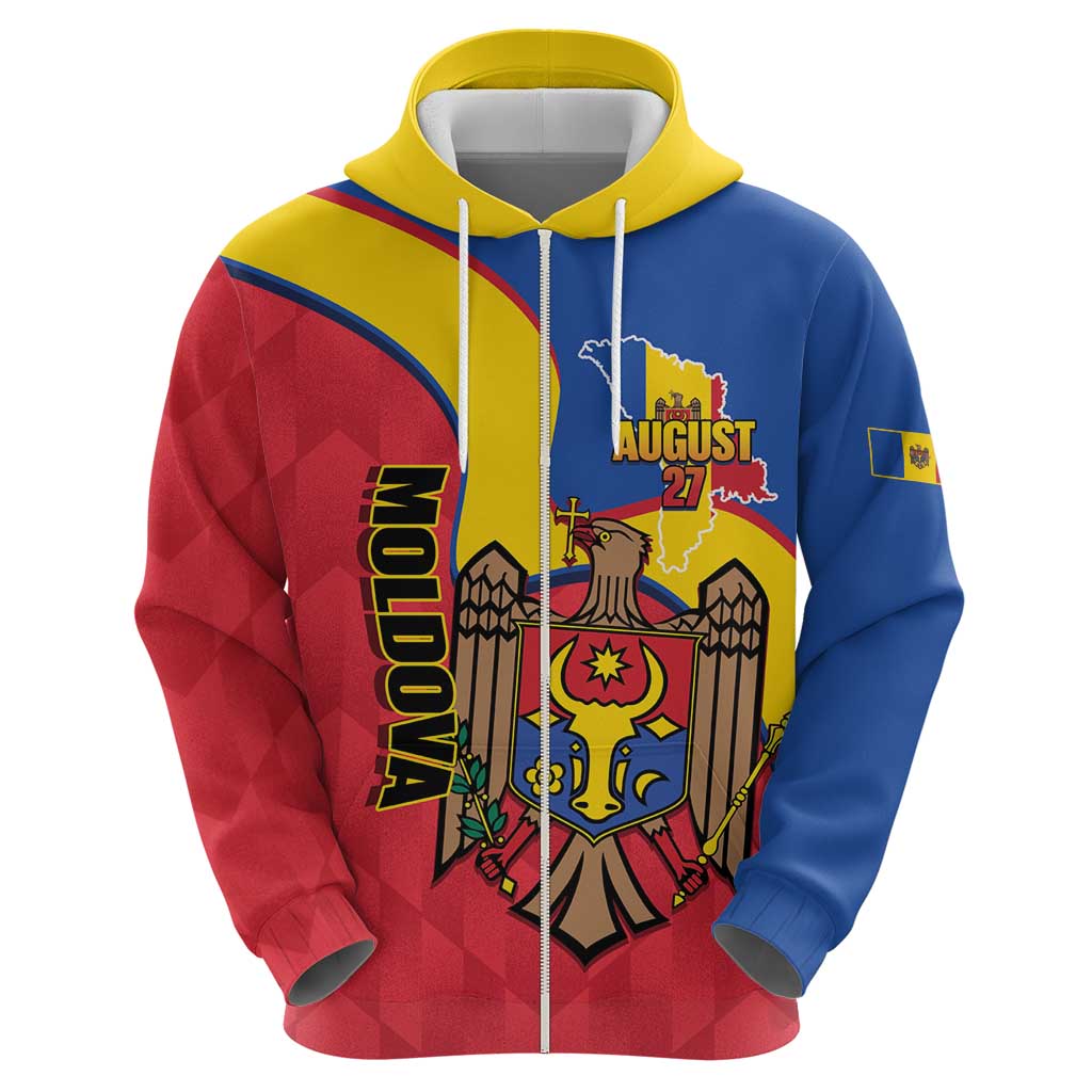Moldova Independence Day Hoodie August 27 One People One Nation LT14