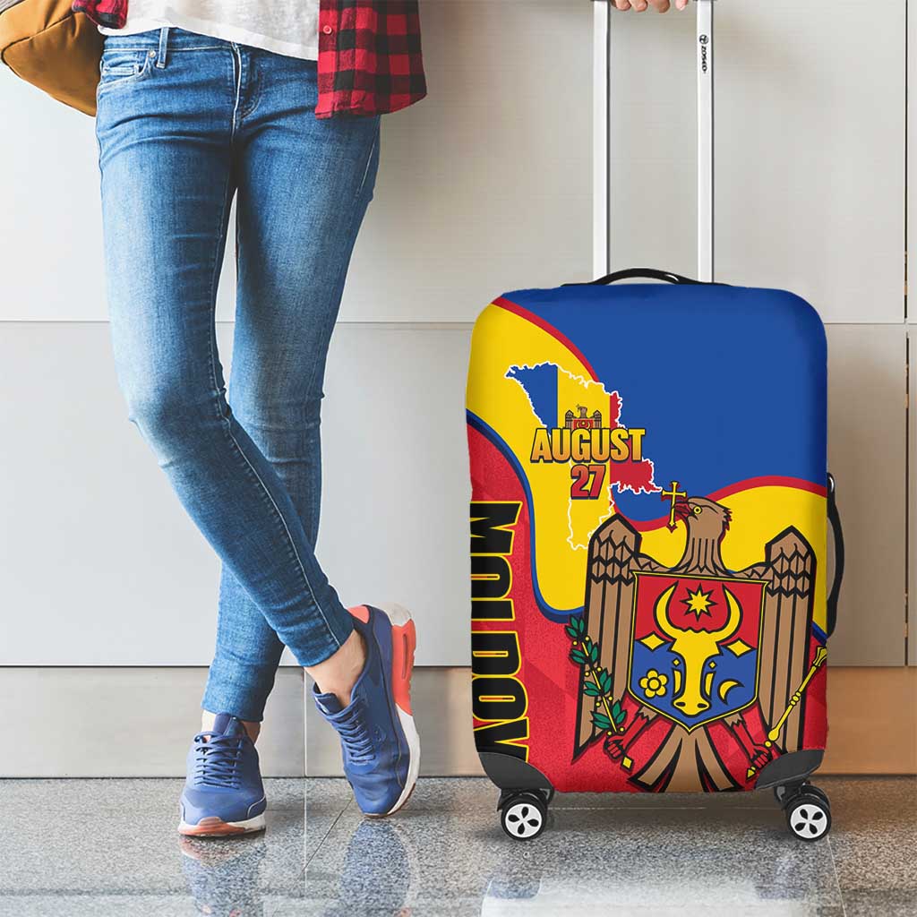 Moldova Independence Day Luggage Cover August 27 One People One Nation LT14