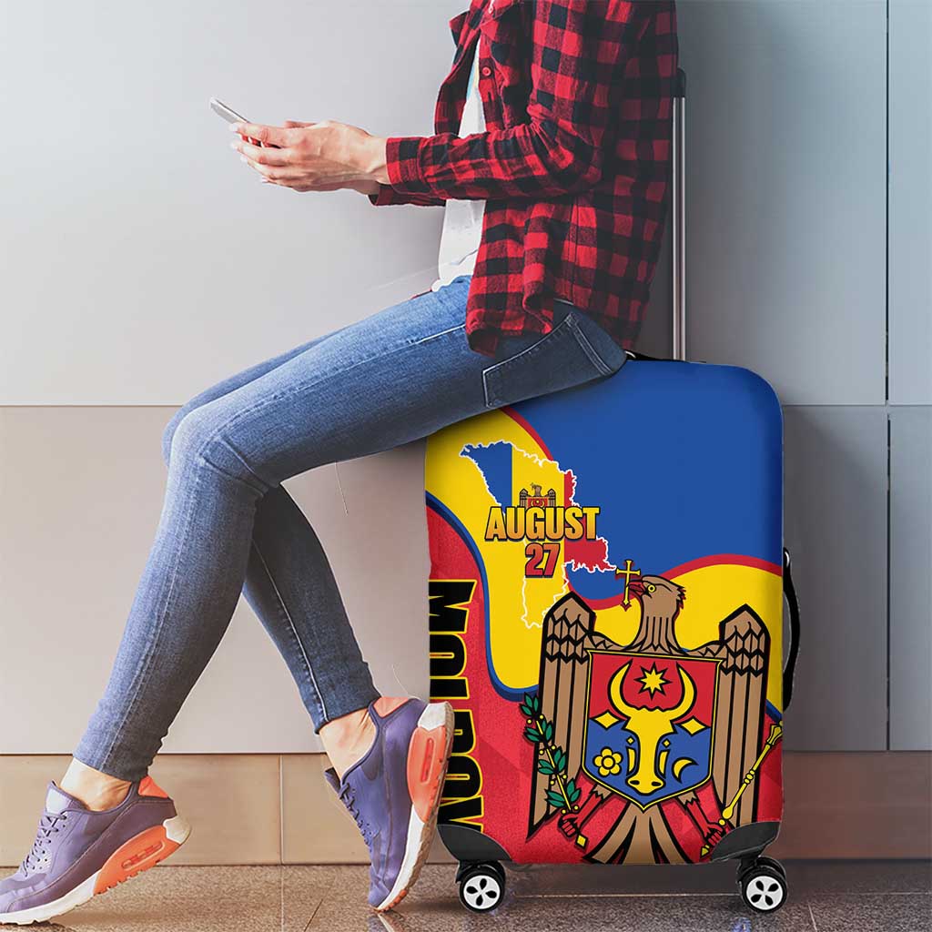 Moldova Independence Day Luggage Cover August 27 One People One Nation LT14