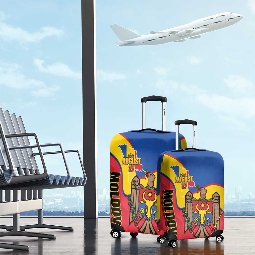 Moldova Independence Day Luggage Cover August 27 One People One Nation LT14