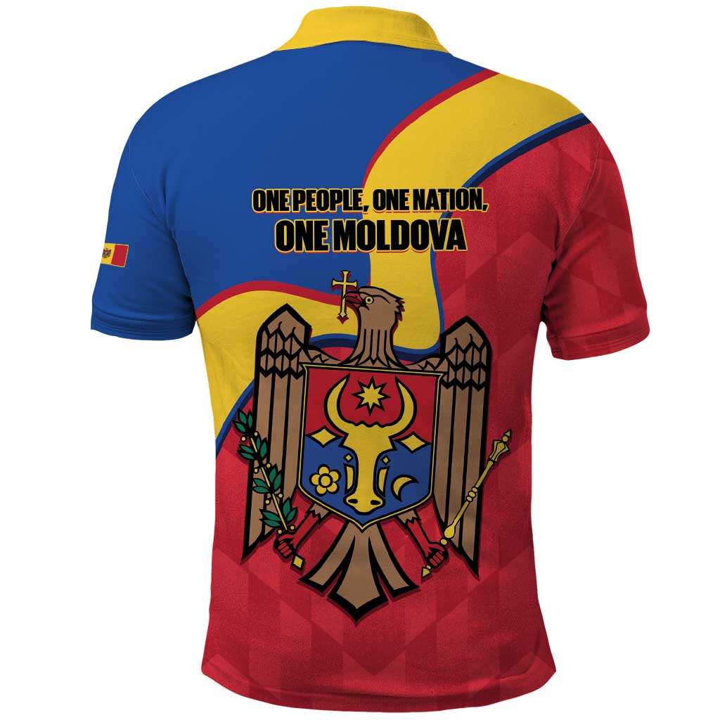 Moldova Independence Day Polo Shirt August 27 One People One Nation LT14
