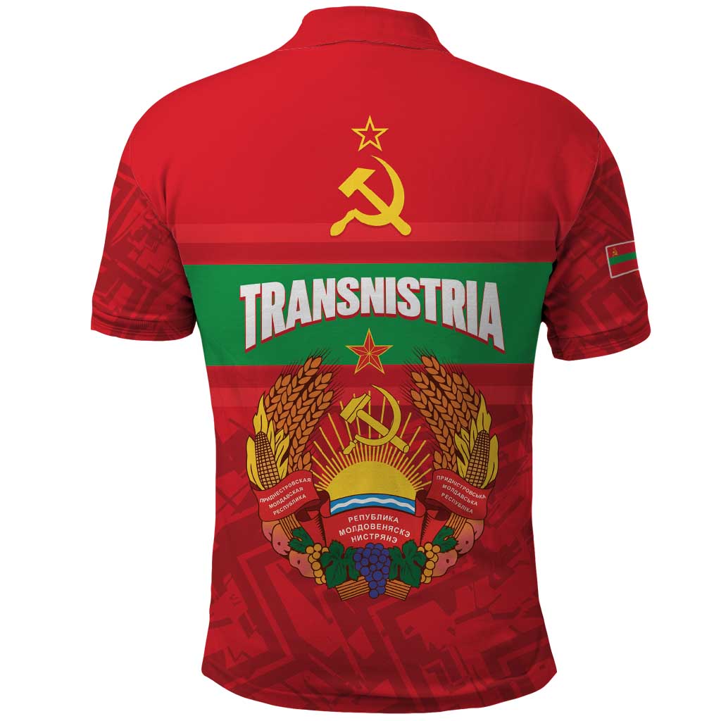Transnistria Independence Day Polo Shirt Coat Of Arms Flag Style LT14