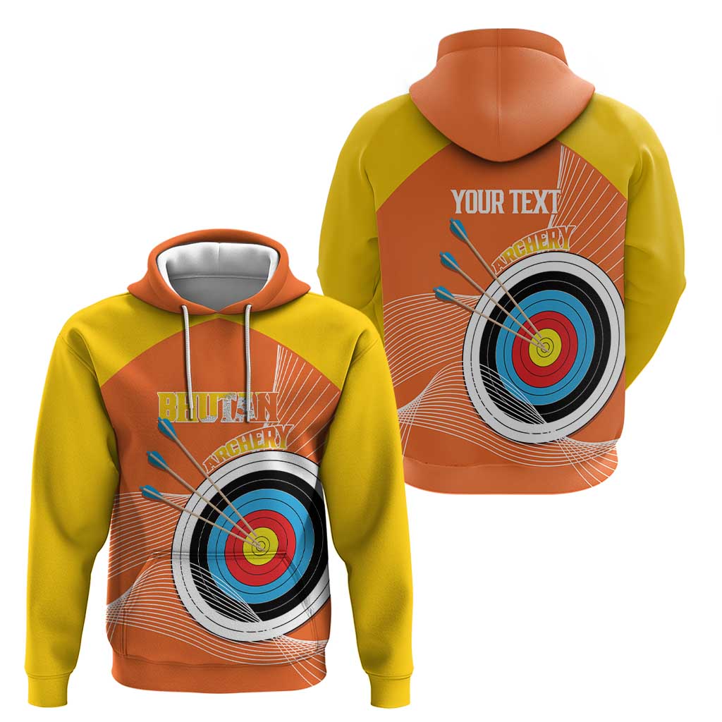 Personalised Bhutan Archery Hoodie Board Style Flag Color LT14