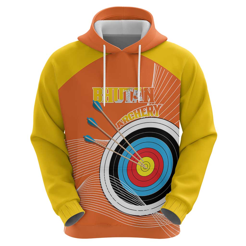 Personalised Bhutan Archery Hoodie Board Style Flag Color LT14