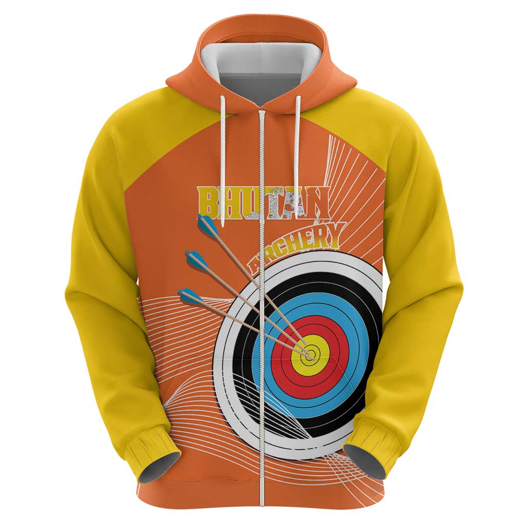 Personalised Bhutan Archery Hoodie Board Style Flag Color LT14