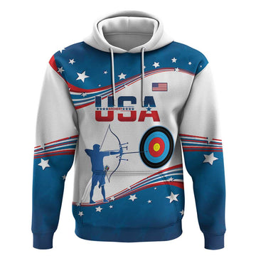 Personalized United States Archery Hoodie USA Sport Curve Style LT14