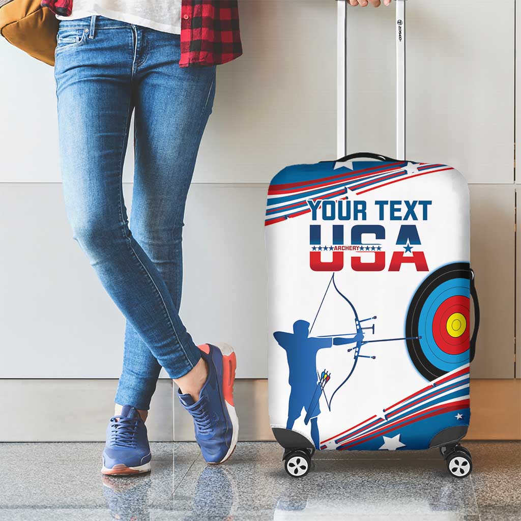 Personalized United States Archery Luggage Cover USA Sport Curve Style LT14