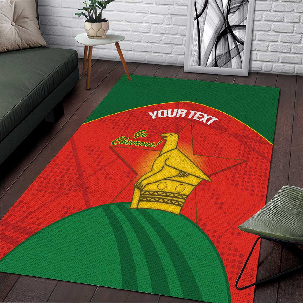 Afro Cricket Zimbabwe Custom Area Rug Go Chevrons 2003 Color LT14