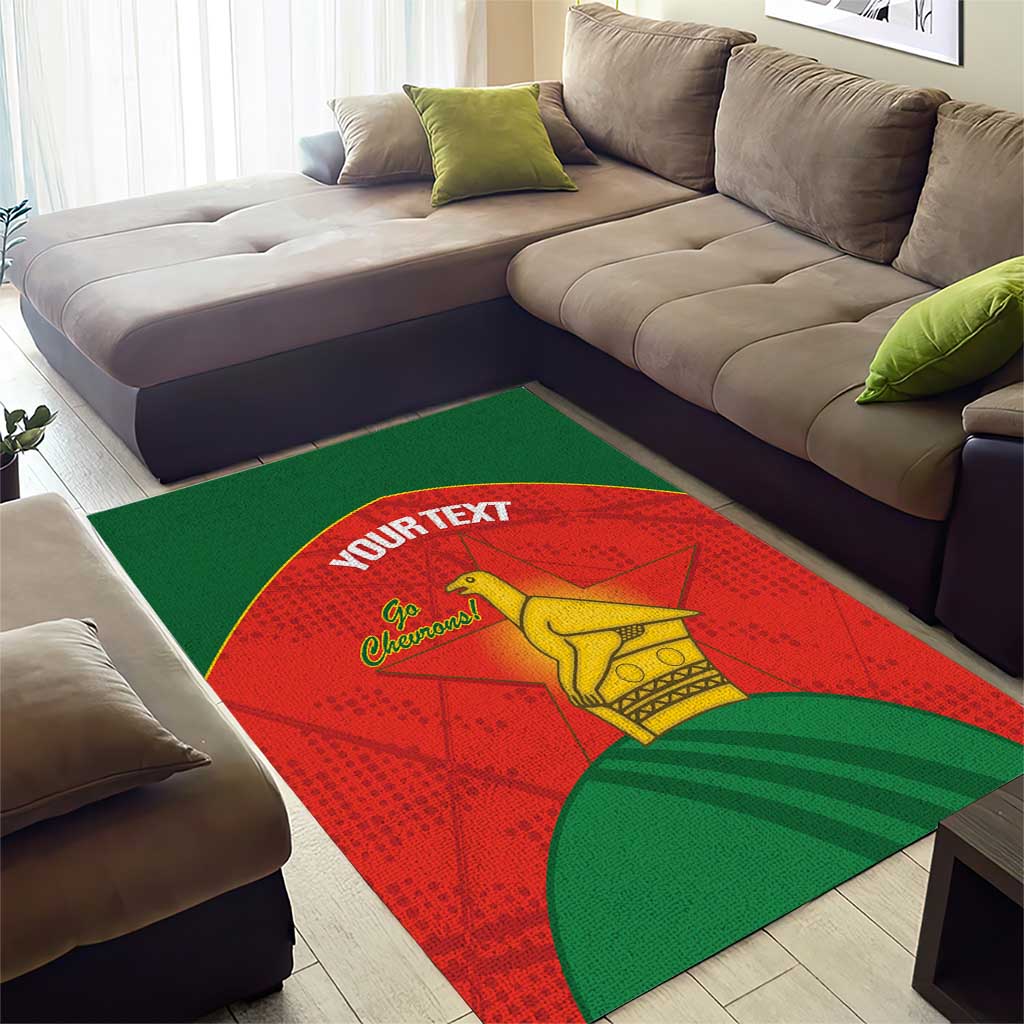 Afro Cricket Zimbabwe Custom Area Rug Go Chevrons 2003 Color LT14