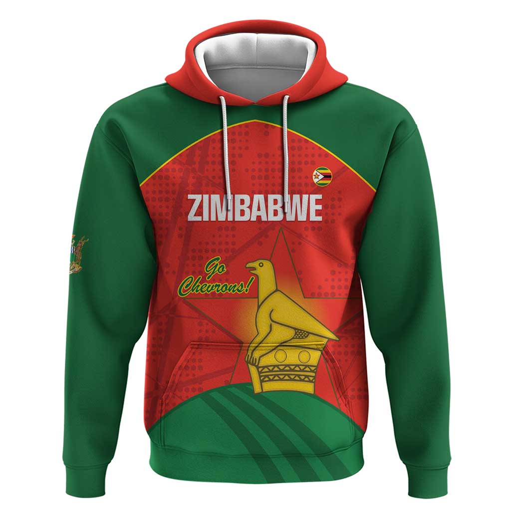 Custom Zimbabwe Cricket Hoodie Go Chevrons 2003 Color Version LT14