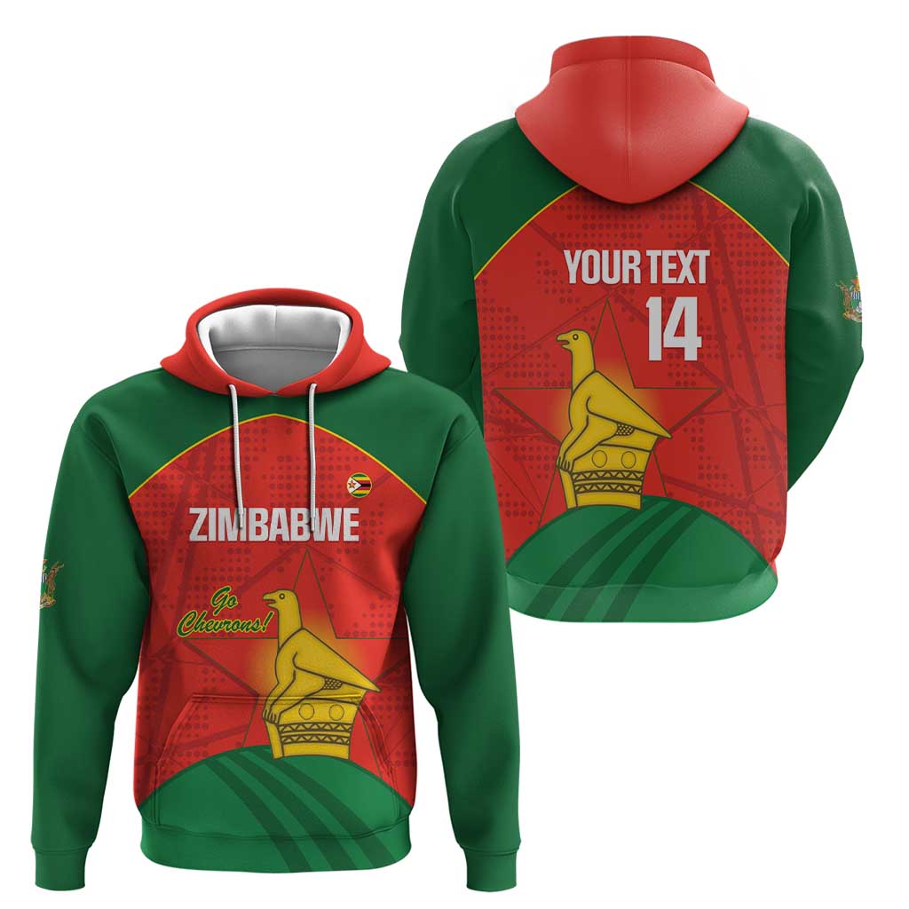 Custom Zimbabwe Cricket Hoodie Go Chevrons 2003 Color Version LT14