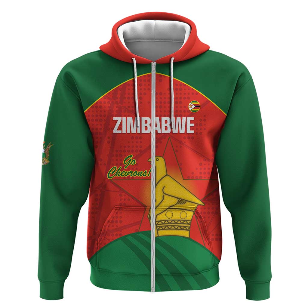 Custom Zimbabwe Cricket Hoodie Go Chevrons 2003 Color Version LT14