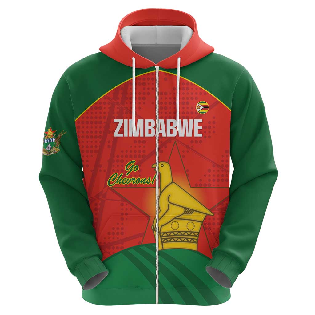 Custom Zimbabwe Cricket Hoodie Go Chevrons 2003 Color Version LT14