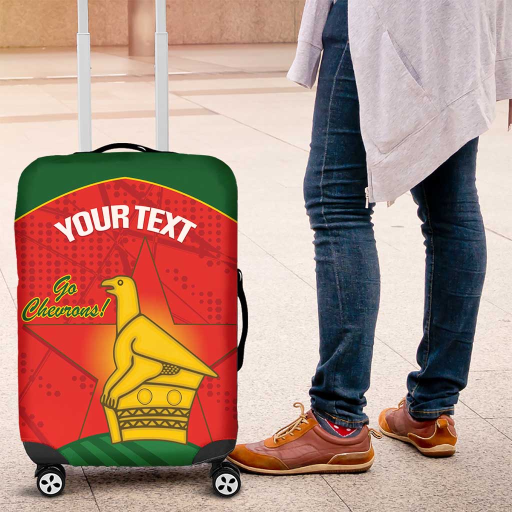 Custom Zimbabwe Cricket Luggage Cover Go Chevrons 2003 Color Version LT14