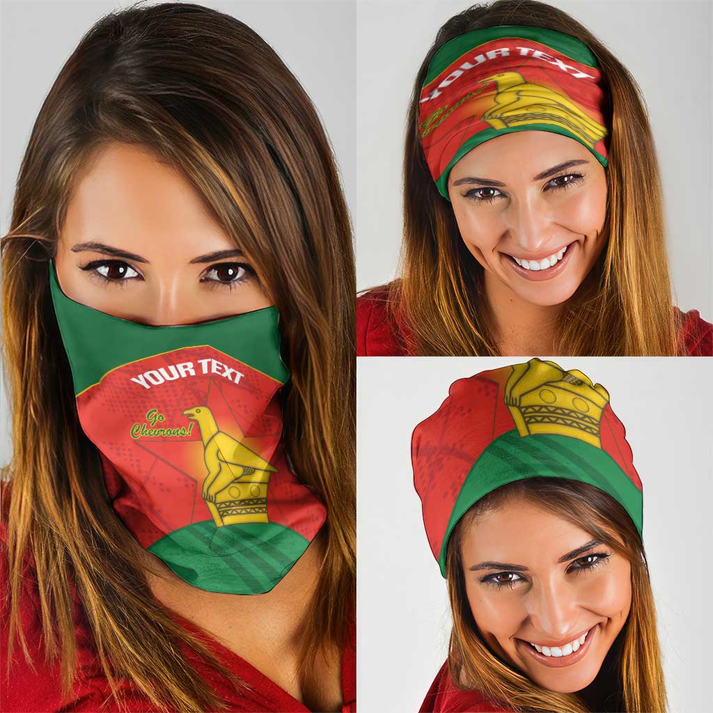 Custom Zimbabwe Cricket Neck Gaiter Go Chevrons 2003 Color Version LT14
