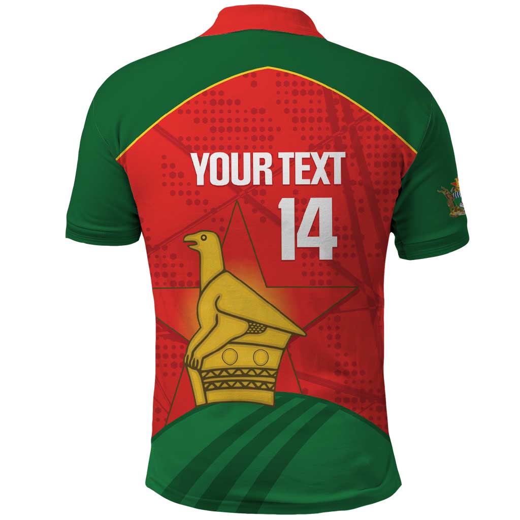 Custom Zimbabwe Cricket Polo Shirt Go Chevrons 2003 Color Version LT14