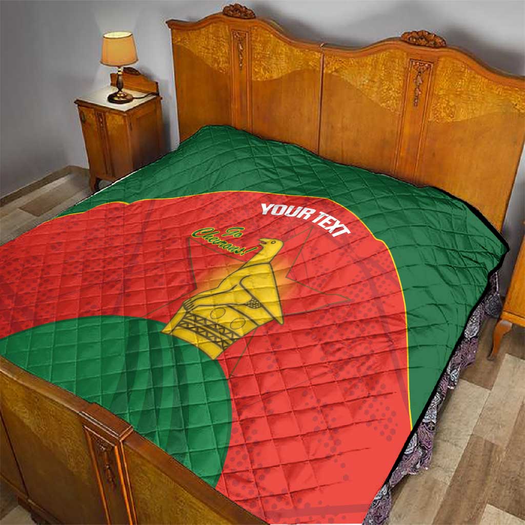 Afro Cricket Zimbabwe Custom Quilt Go Chevrons 2003 Color LT14