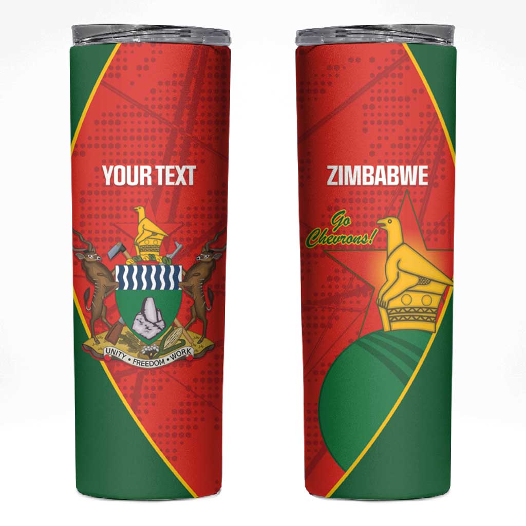 Afro Cricket Zimbabwe Custom Skinny Tumbler Go Chevrons 2003 Color LT14