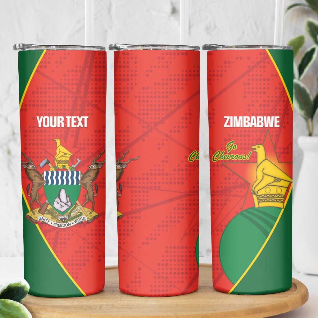 Afro Cricket Zimbabwe Custom Skinny Tumbler Go Chevrons 2003 Color LT14