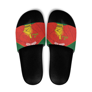 Custom Zimbabwe Cricket Slide Sandals Go Chevrons 2003 Color Version LT14