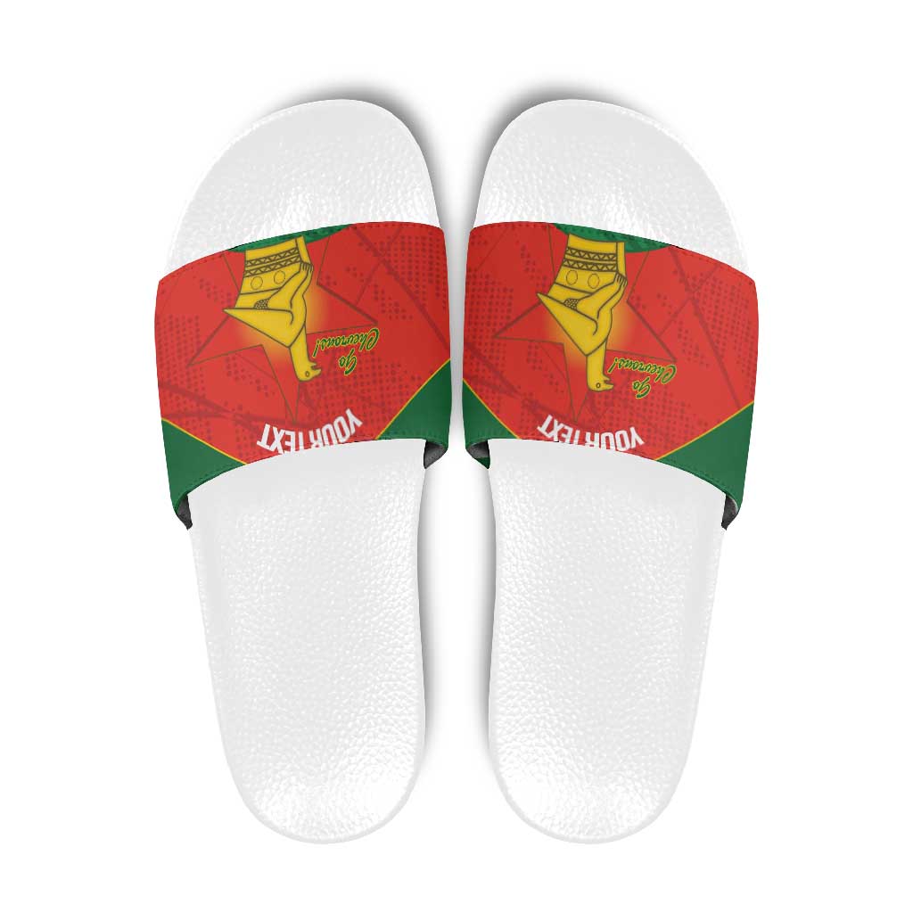 Custom Zimbabwe Cricket Slide Sandals Go Chevrons 2003 Color Version LT14