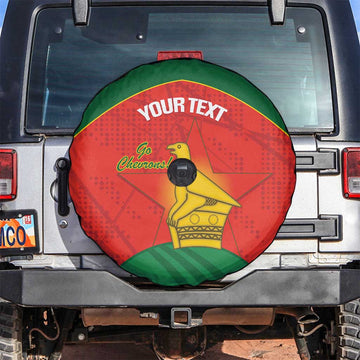 Custom Zimbabwe Cricket Spare Tire Cover Go Chevrons 2003 Color Version LT14
