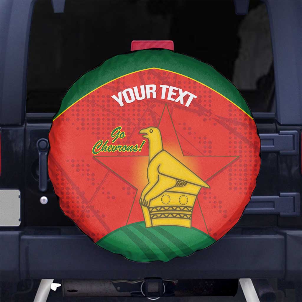 Custom Zimbabwe Cricket Spare Tire Cover Go Chevrons 2003 Color Version LT14