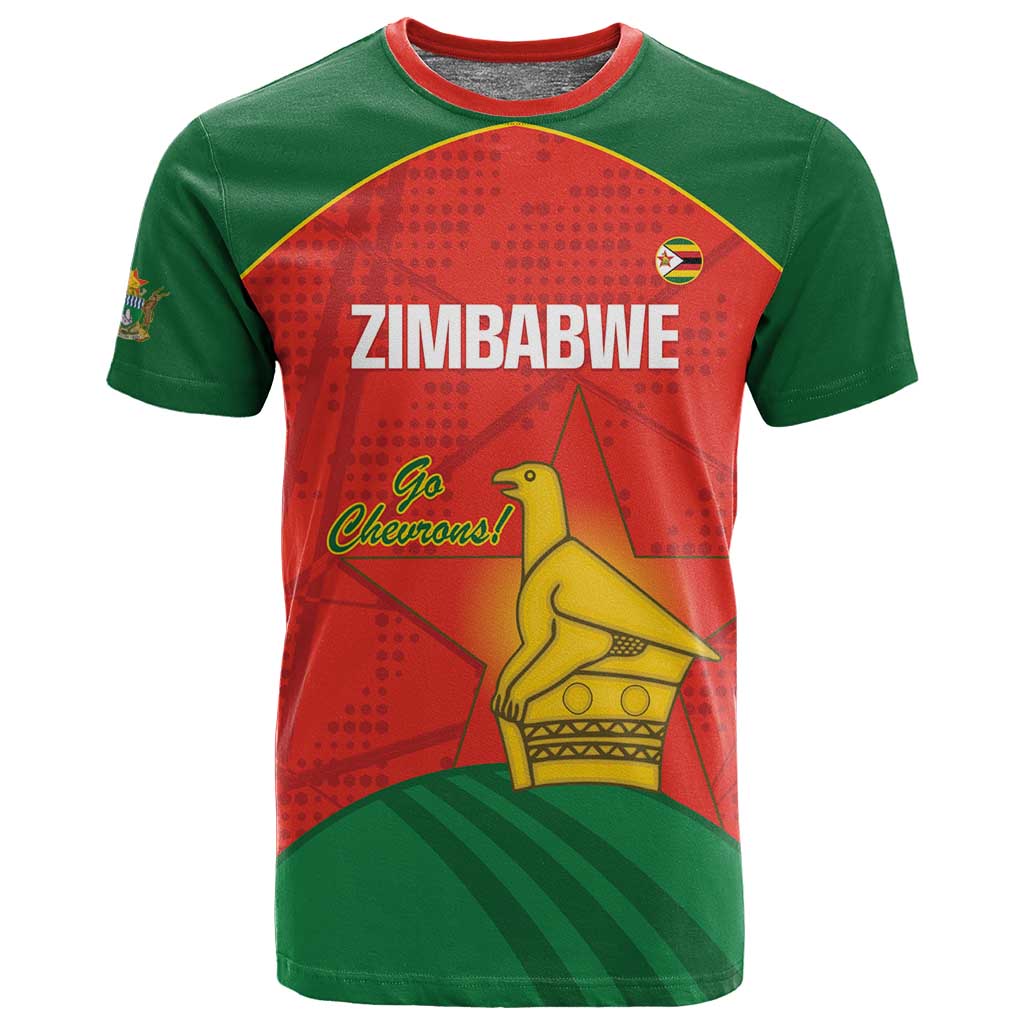 Afro Cricket Zimbabwe Custom T shirt Go Chevrons 2003 Color LT14