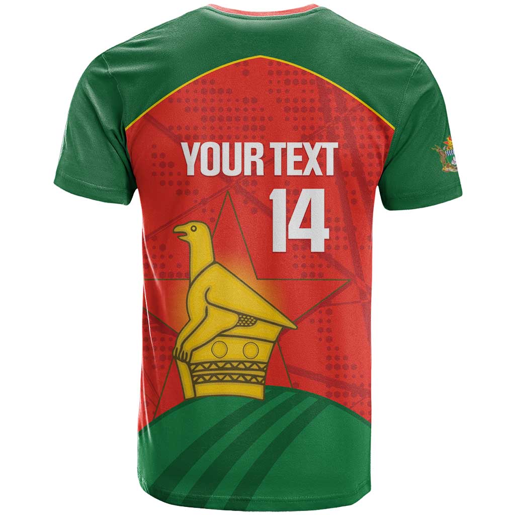 Afro Cricket Zimbabwe Custom T shirt Go Chevrons 2003 Color LT14
