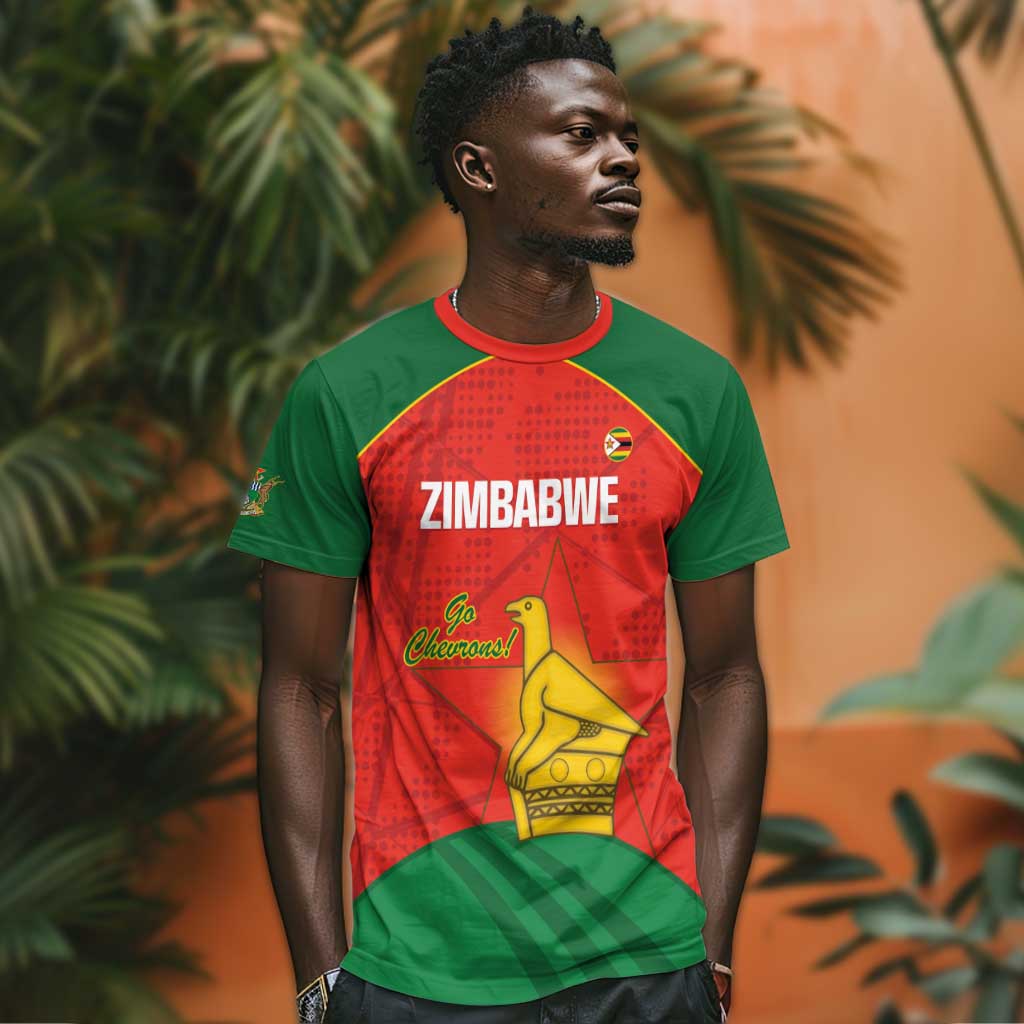 Afro Cricket Zimbabwe Custom T shirt Go Chevrons 2003 Color LT14