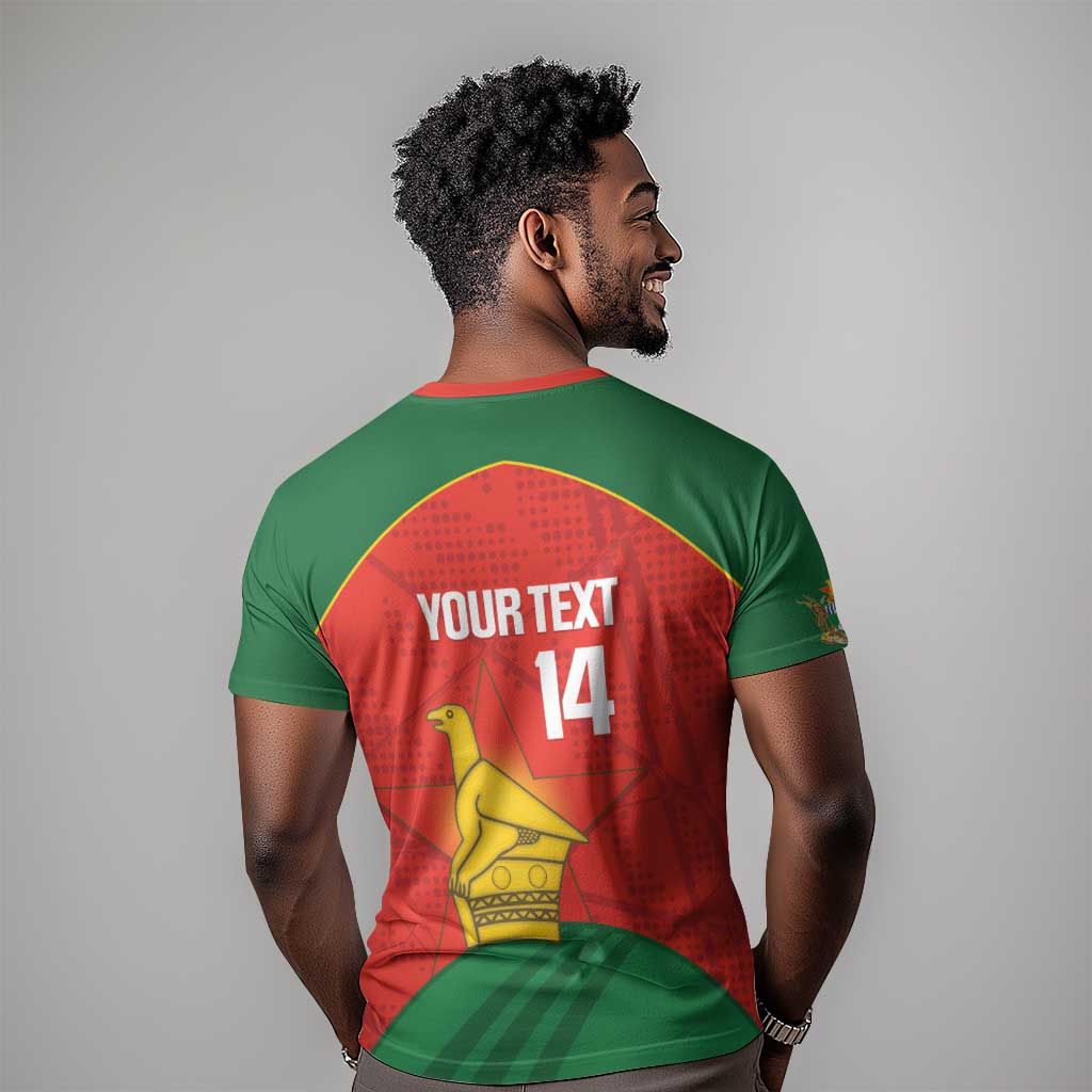Afro Cricket Zimbabwe Custom T shirt Go Chevrons 2003 Color LT14