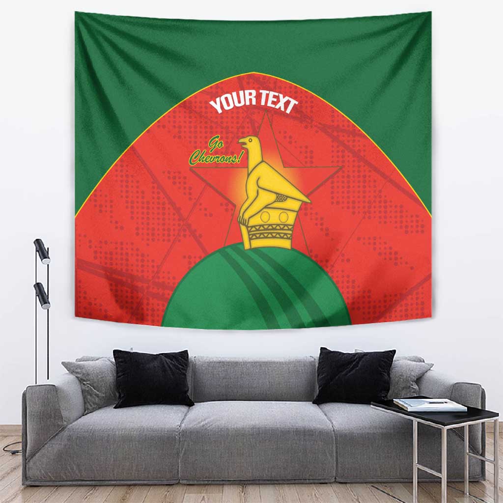 Afro Cricket Zimbabwe Custom Tapestry Go Chevrons 2003 Color LT14