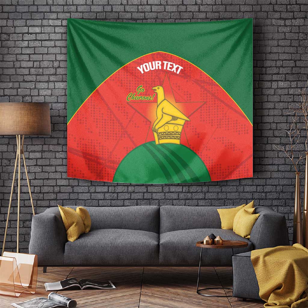 Afro Cricket Zimbabwe Custom Tapestry Go Chevrons 2003 Color LT14