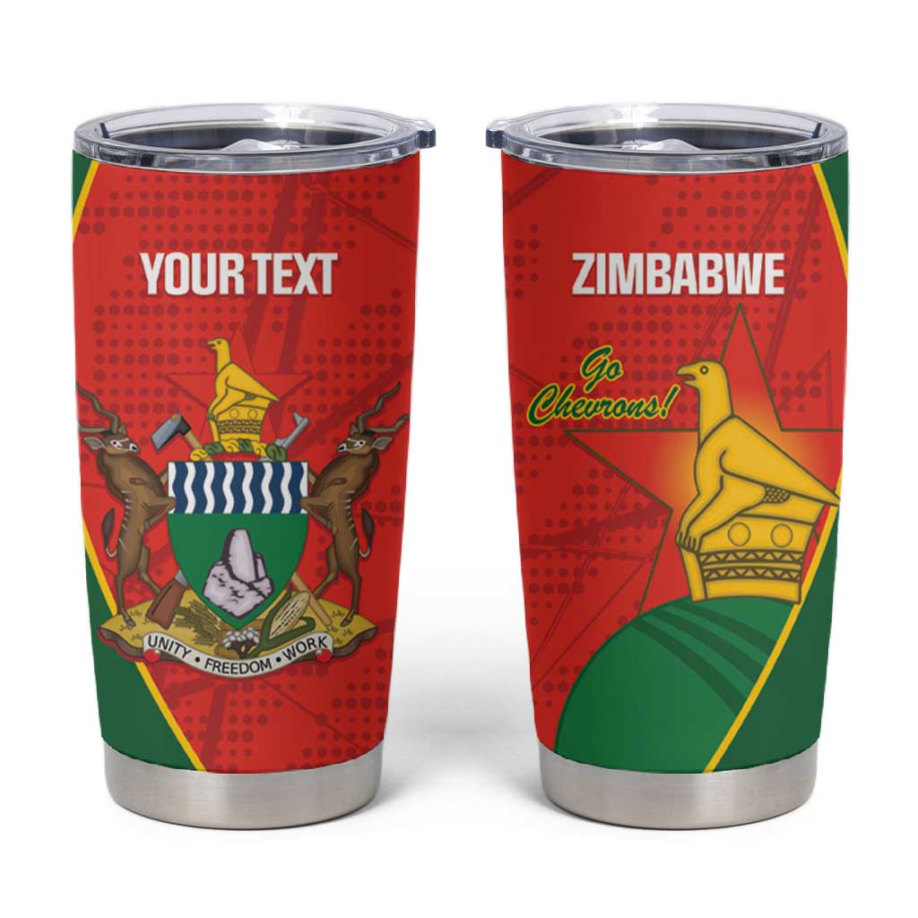 Afro Cricket Zimbabwe Custom Tumbler Cup Go Chevrons 2003 Color LT14