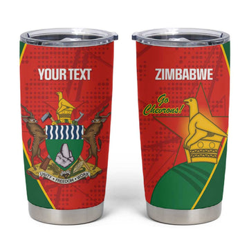 Afro Cricket Zimbabwe Custom Tumbler Cup Go Chevrons 2003 Color LT14