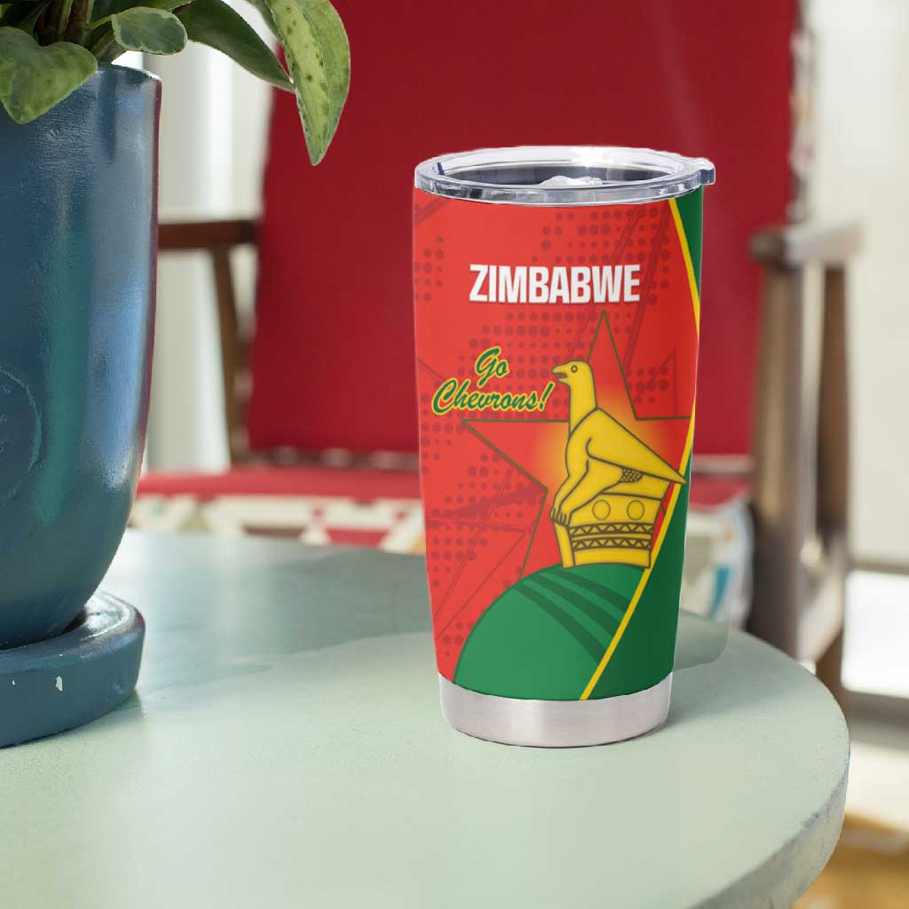 Afro Cricket Zimbabwe Custom Tumbler Cup Go Chevrons 2003 Color LT14
