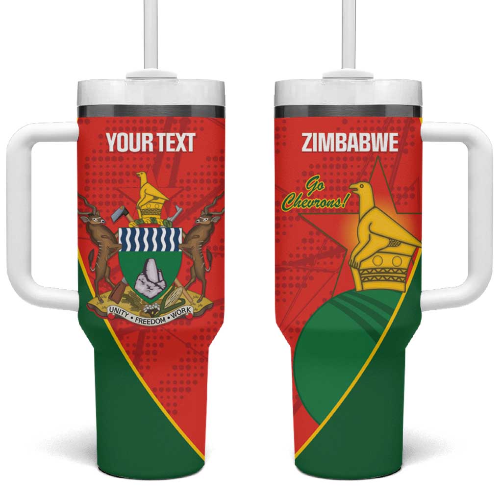 Afro Cricket Zimbabwe Custom Tumbler With Handle Go Chevrons 2003 Color LT14