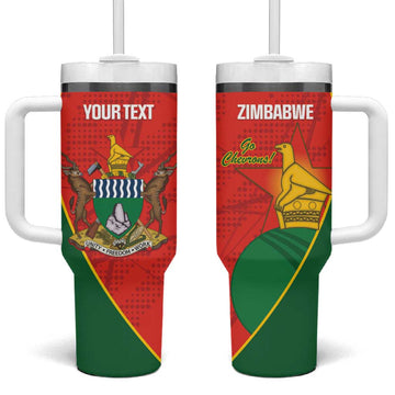Afro Cricket Zimbabwe Custom Tumbler With Handle Go Chevrons 2003 Color LT14