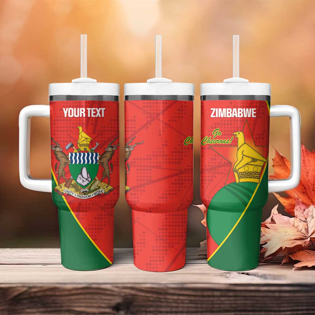 Afro Cricket Zimbabwe Custom Tumbler With Handle Go Chevrons 2003 Color LT14