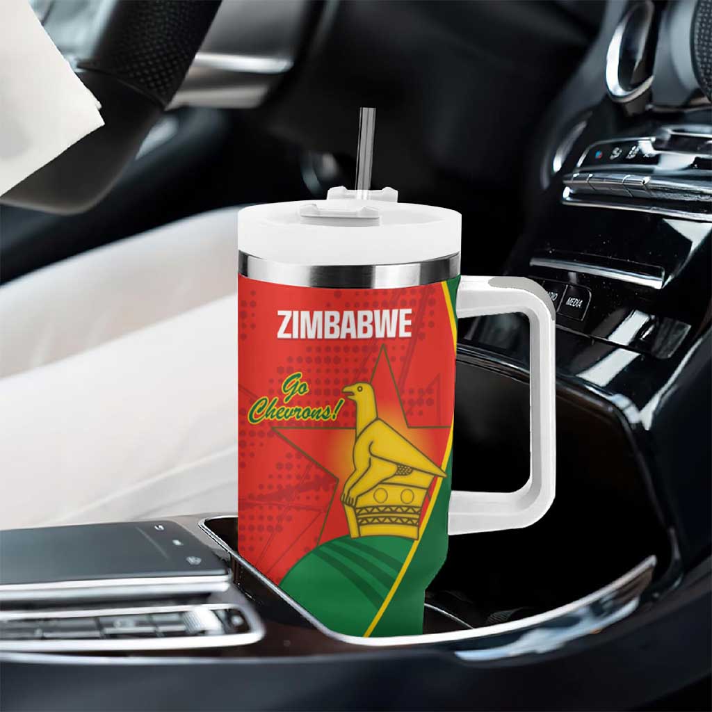Afro Cricket Zimbabwe Custom Tumbler With Handle Go Chevrons 2003 Color LT14