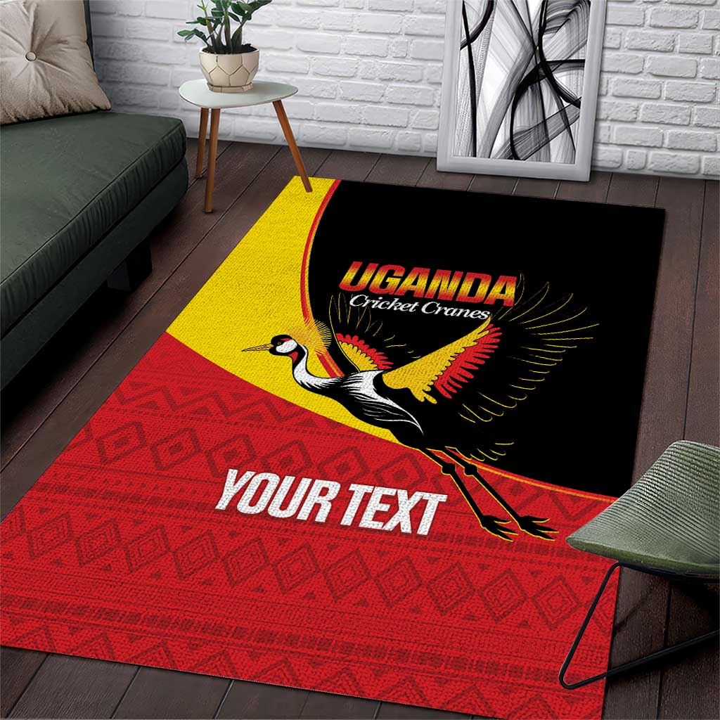 Afro Cricket Uganda Custom Area Rug Go Cranes African Pattern LT14