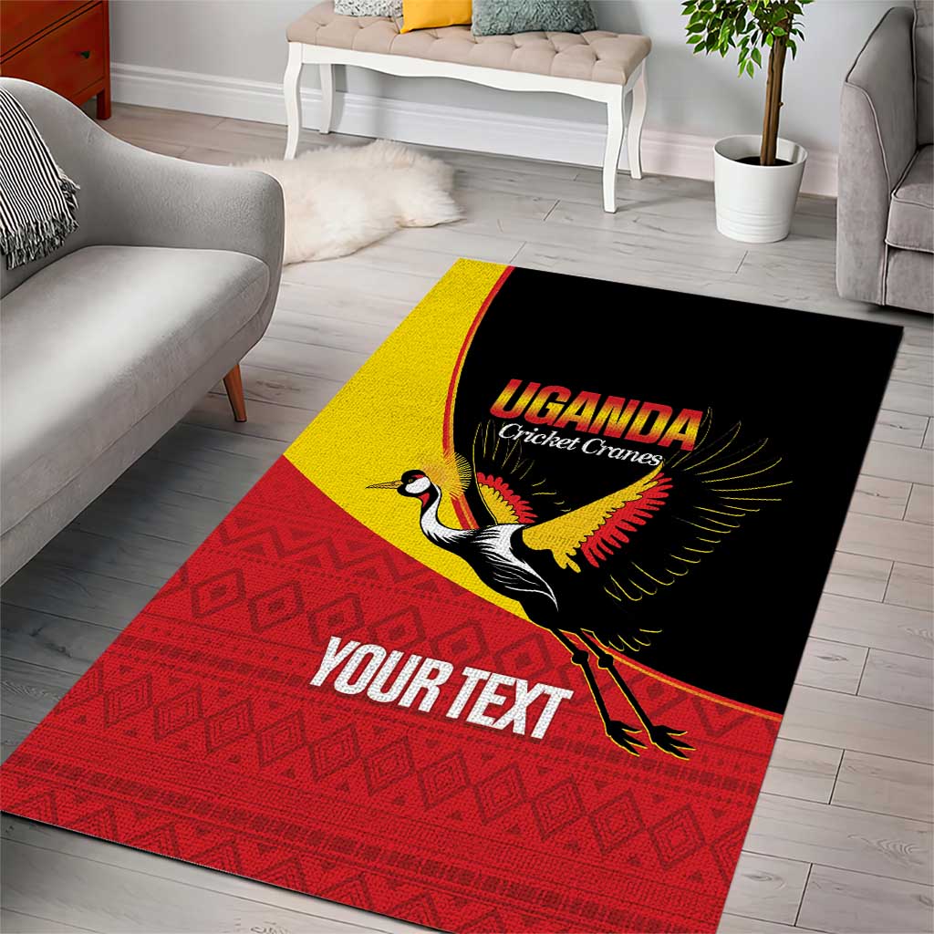 Afro Cricket Uganda Custom Area Rug Go Cranes African Pattern LT14